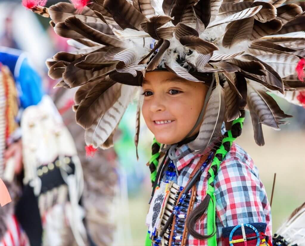 Child in Indian clothes at Festival